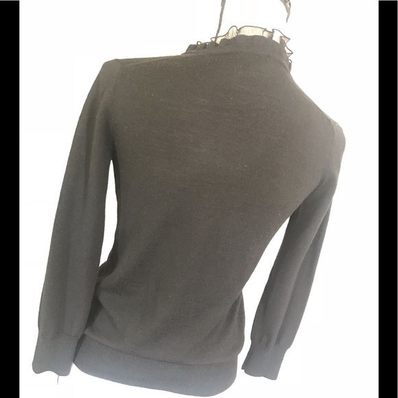 Black JCrew cardigan with ribbon detail XS - Picture 6 of 8